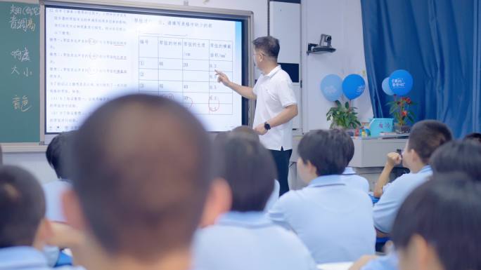 学生上课学习写笔记慢动作