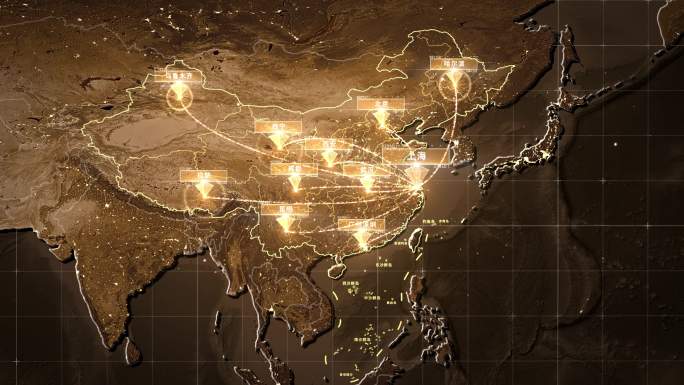 中国上海辐射全国全球地图