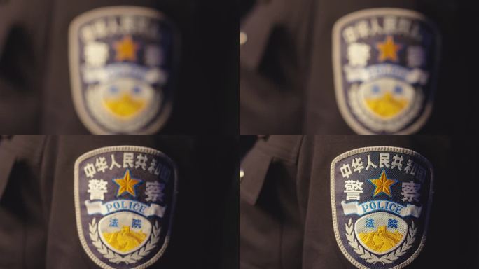 法院警察警官衣服上的徽章