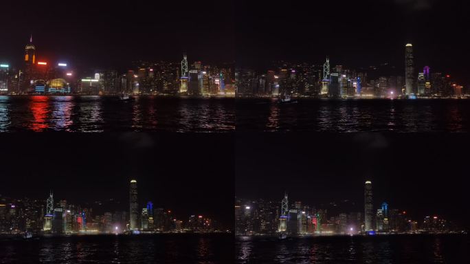 香港中环会展中心摇到IFC夜景视频8K