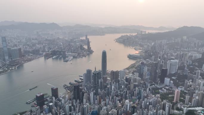 香港高楼大厦CBD航拍4K