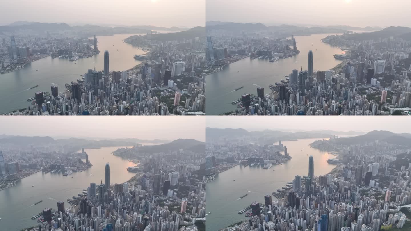 香港高楼大厦CBD航拍4K