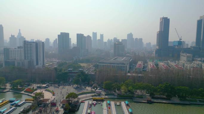 南京市城市地标风景风光素材航拍_96