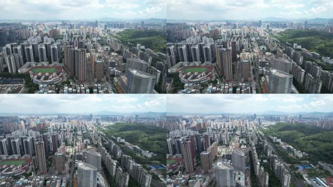 深圳龙岗区大运城黄阁坑大景航拍