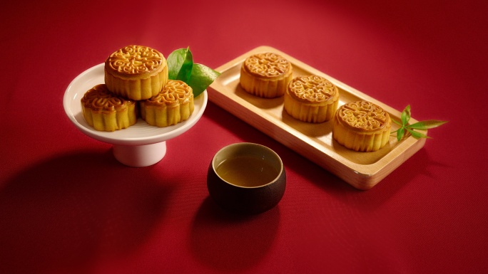 4k中秋月饼传统节日美食