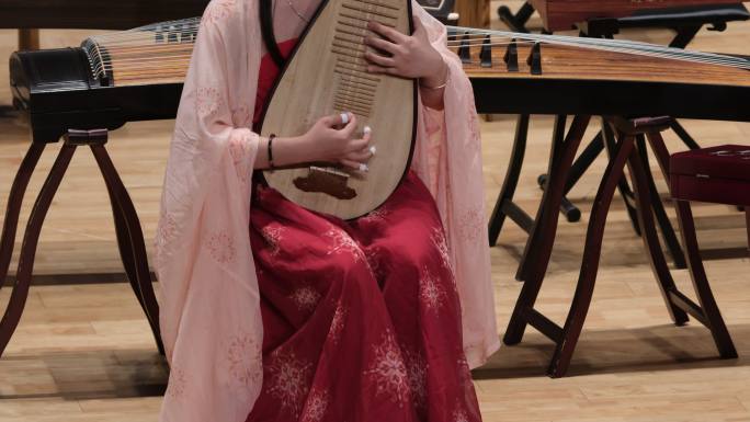 4K中国传统乐器古琴古筝琵琶二胡扬琴演奏