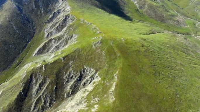 绿色高原草原山脉