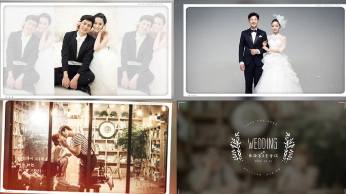 简约韩式婚礼电子相册ae模板