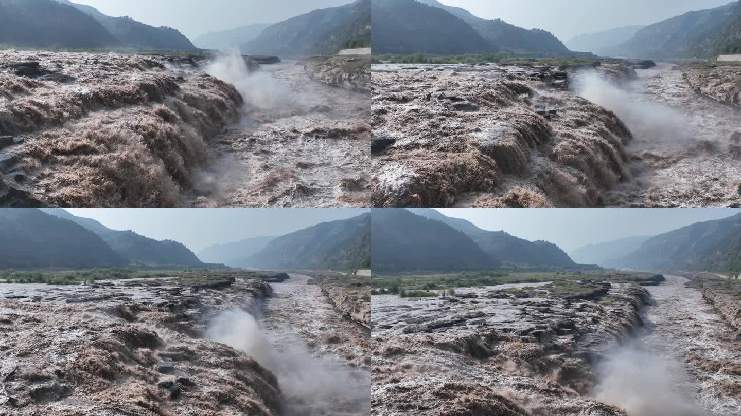 黄河 壶口瀑布 航拍 陕西 山西