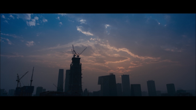 4k实景拍摄 延时 北京的CBD 国贸