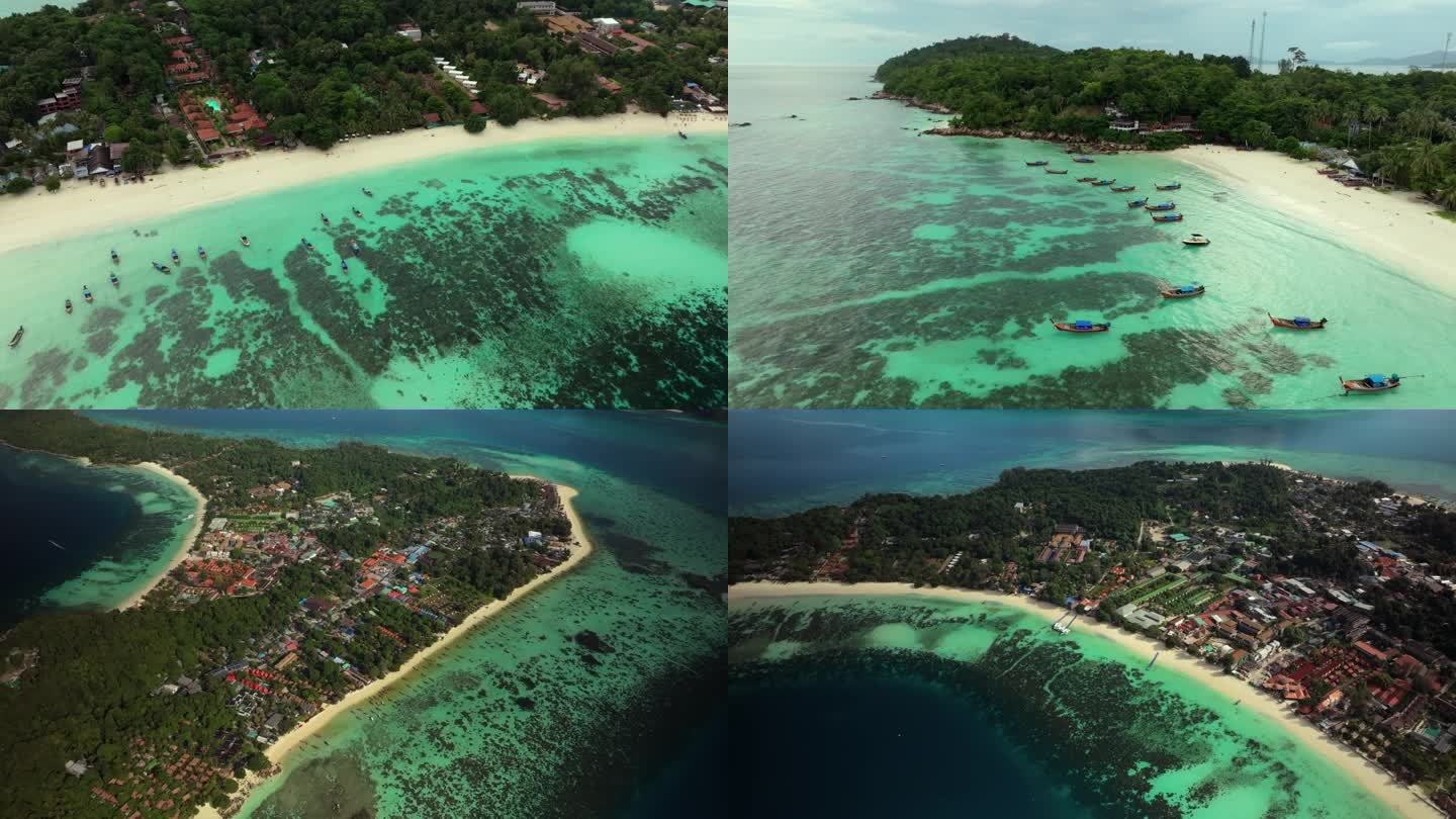 泰国丽贝岛 热带海岛航拍
