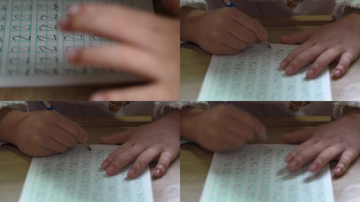 儿童学习写数字倒画笔