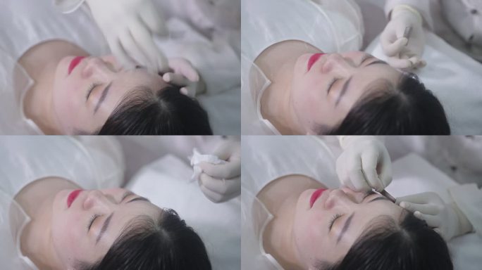 化妆 女生  美妆画 纹绣 设计