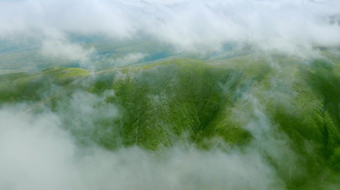 草原山脉高原航拍