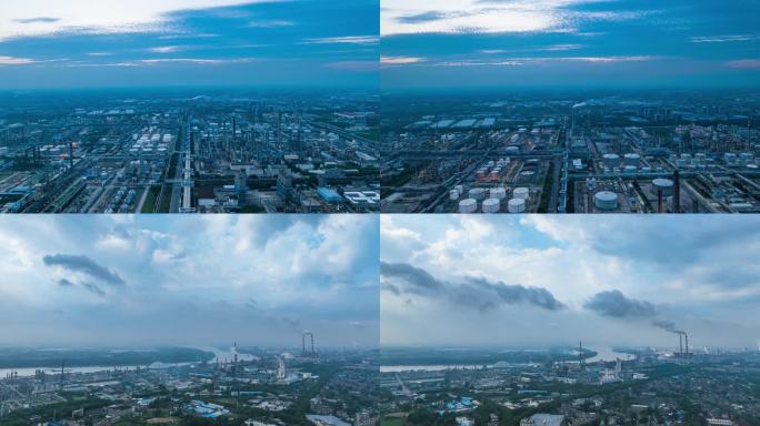 8K 化工厂航拍延时摄影