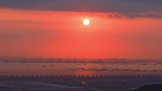 深圳机场日落