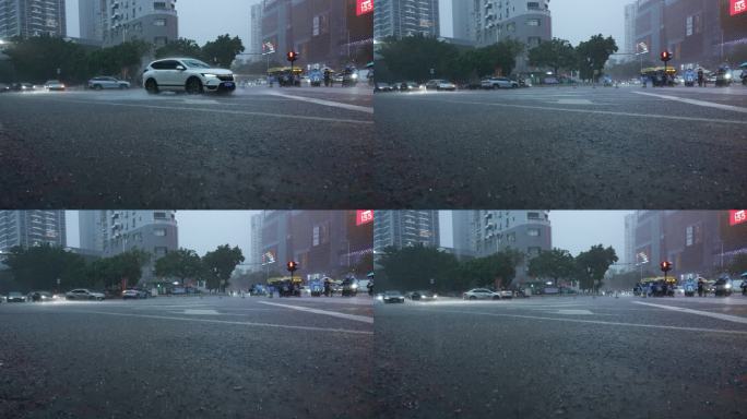 城市雨季交通-高速摄影