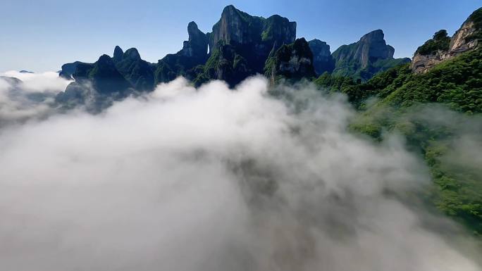 天门山 穿越机 航拍 翼装飞行第一视觉