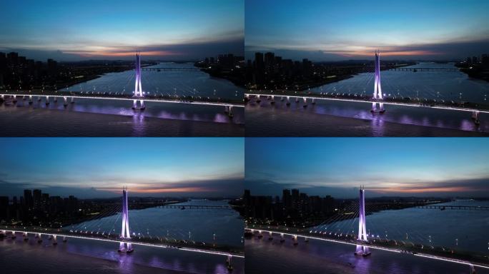 广州南沙 夜景 凤凰一桥
