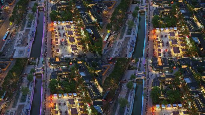 航拍徐州市回龙窝历史文化街区古建筑群