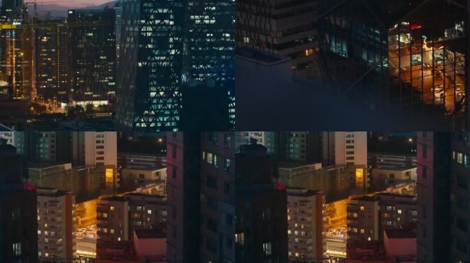 北京CBD 写字楼夜景 电影调色OT风格