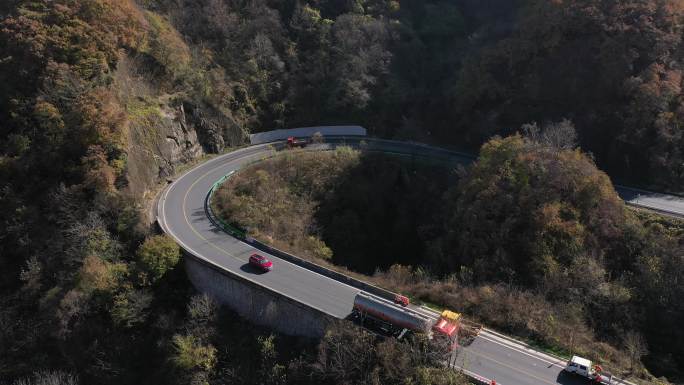 4K原素材航拍宝鸡公路段