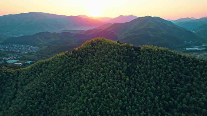 莫干山日出 美丽山村