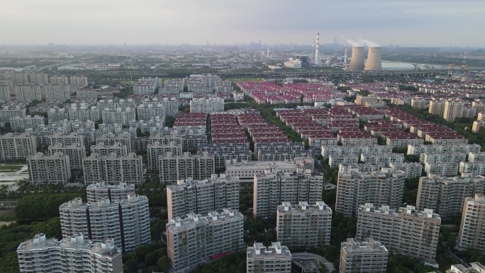 上海闵行吴泾镇全景4K航拍