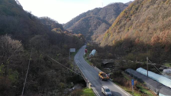 4K原素材航拍宝鸡公路段