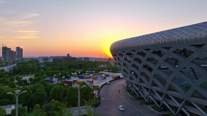 航拍徐州市奥体中心-徐州城市宣传片