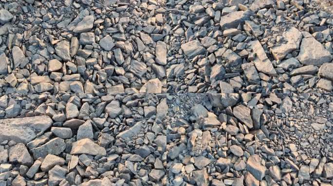阳光自然花岗岩石子路碎石路面石块坎坷