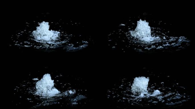 实拍喷泉泉水带透明通道落差泉眼视频水泡沫