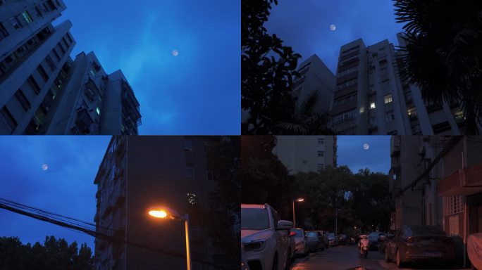 中秋节窗外月亮 月景