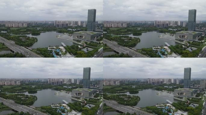 上海远香湖公园4K航拍