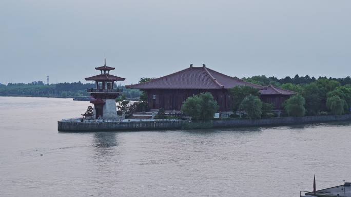 上海松江浦江之首江景风光