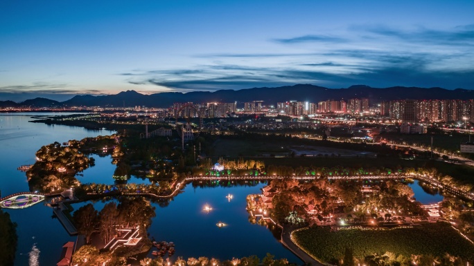 【5K】大观楼夜景延时，滇池夜景延时