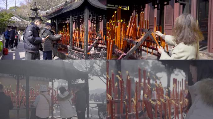 新年初一十五寺庙祈福香烛香火