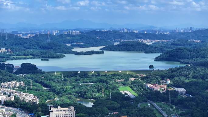 深圳水库 莲塘地区航拍