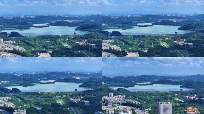 深圳水库 莲塘地区航拍