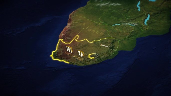 南非地形地图（AE模板）