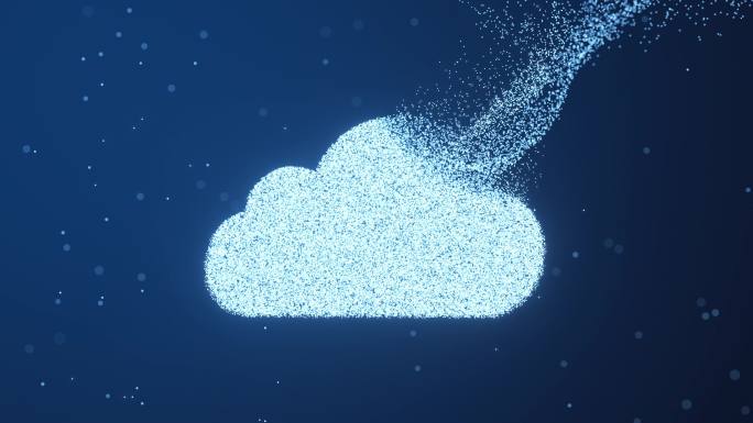 云计算粒子飘散科技感