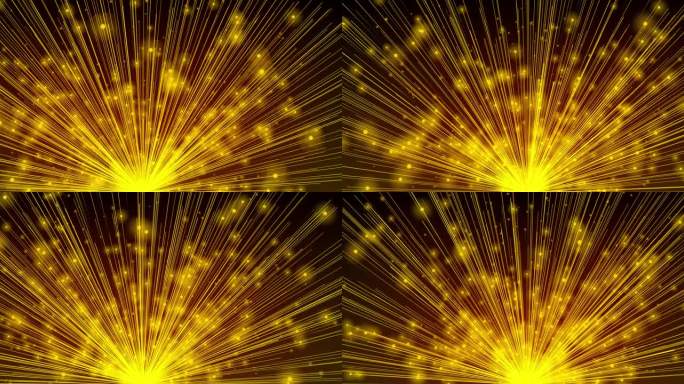 金色粒子线条发散散射