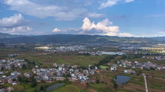 航拍美丽乡村 农村风光