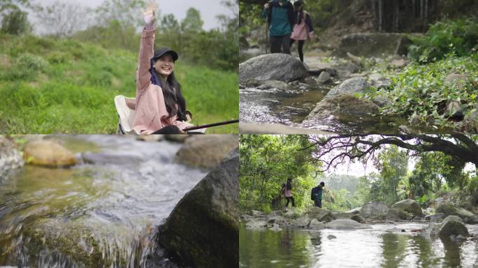 旅行徒步钓鱼探险登山攀登游玩旅游