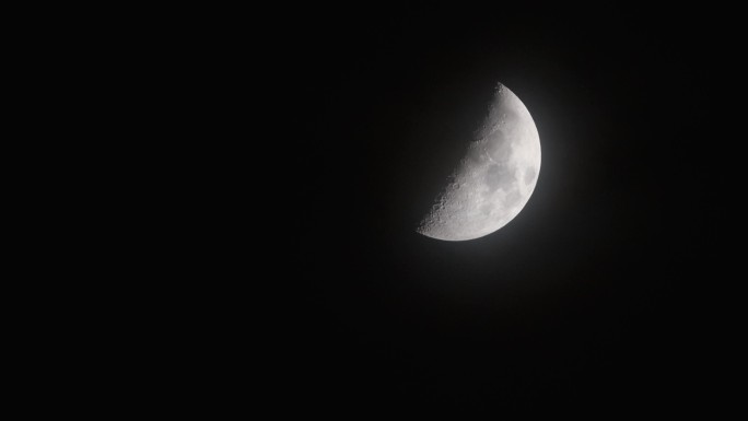 月亮、上弦月