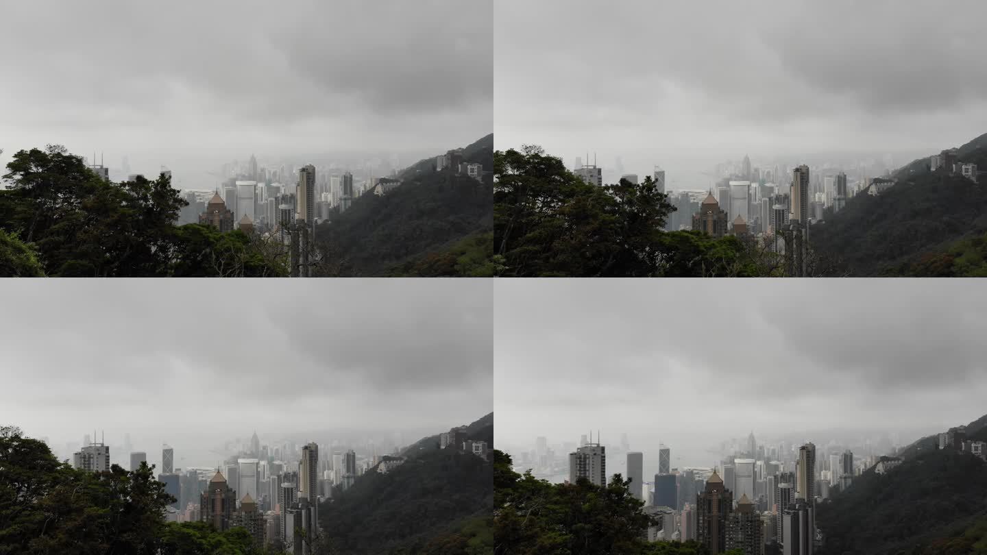 香港城市景、太平山顶、CBD国际金融中心