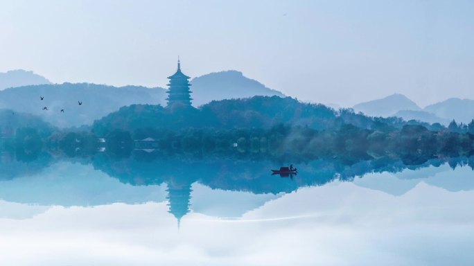 宽屏中国风山水雷峰塔