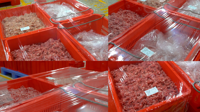 肉类加工保鲜成品仓库分类封膜冷藏储存