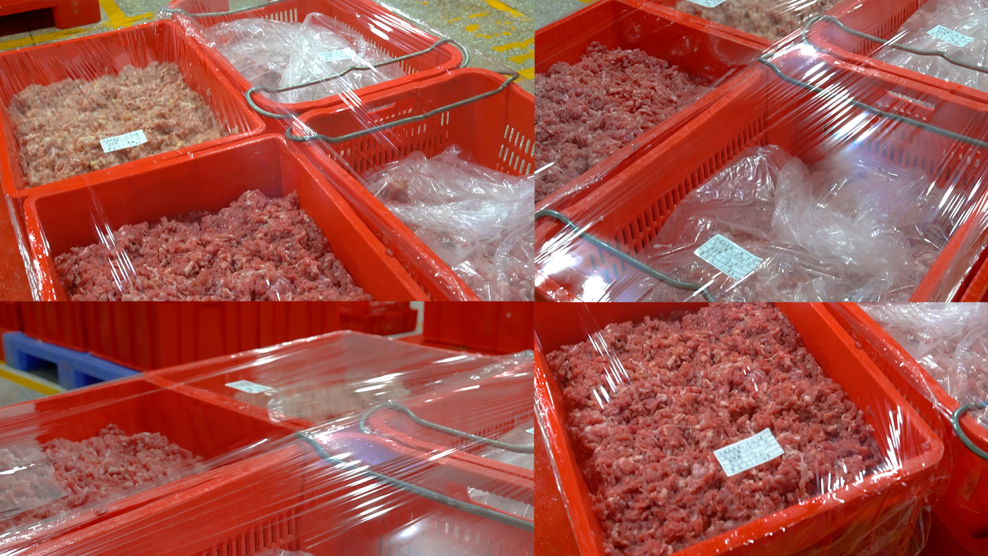 肉类加工保鲜成品仓库分类封膜冷藏储存