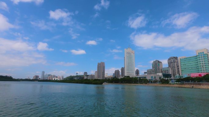 厦门城市大景筼筜湖延时摄影